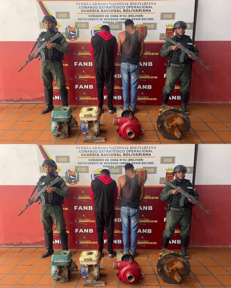 Capturados en un campamento de minería ilegal en  Macagua
